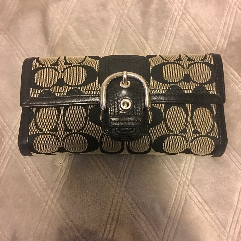 Coach wallet authentic black and gray